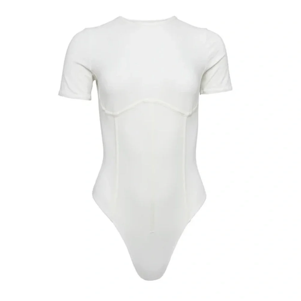 Fleur du Mal Organic Cotton Corset Bodysuit - Picture 4 of 12